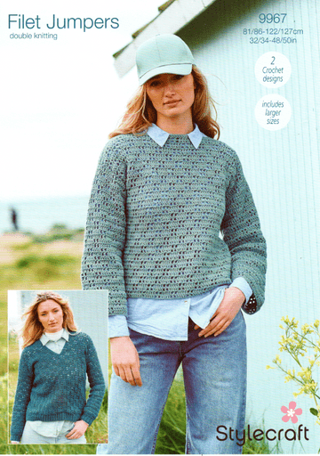 Stylecraft DK Crochet Pattern - 9967 Ladies Sweaters