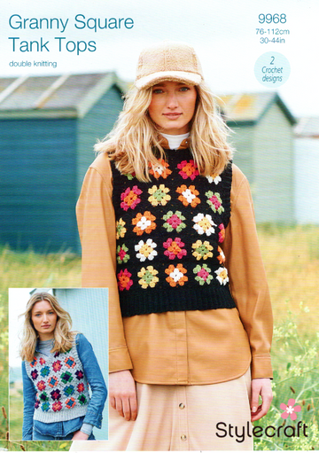 Stylecraft DK Crochet Pattern - 9968 Tank Tops (2 Designs)