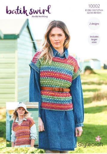 Stylecraft DK Knitting Pattern - 10002 Ladies Tank Tops