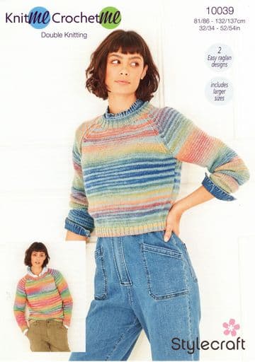 Stylecraft DK Knitting Pattern - 10039 Ladies Sweaters