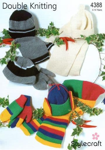 Stylecraft DK Knitting Pattern - 4388 Children's Accessores