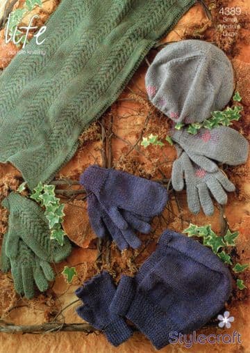 Stylecraft DK Knitting Pattern - 4389 Adult Accessories