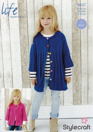 Stylecraft DK Knitting Pattern - 9437 Children's Cardigans