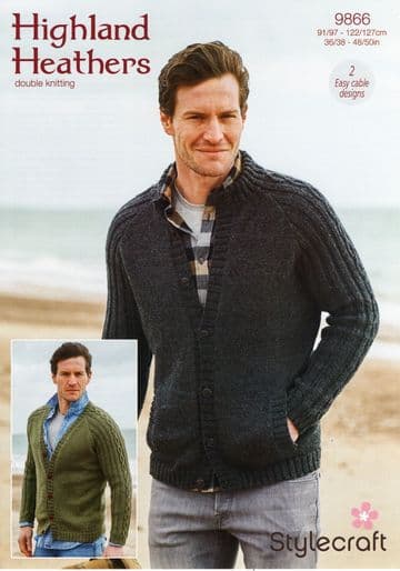 Stylecraft DK Knitting Pattern - 9866 Men's Cardigans