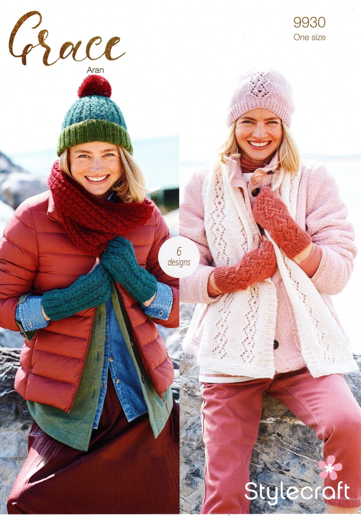 Stylecraft Grace Aran Knitting Pattern - 9930 Ladies Accessories