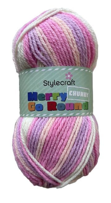 Stylecraft Merry Go Round Chunky 100g - 3119 Pink/Lilac