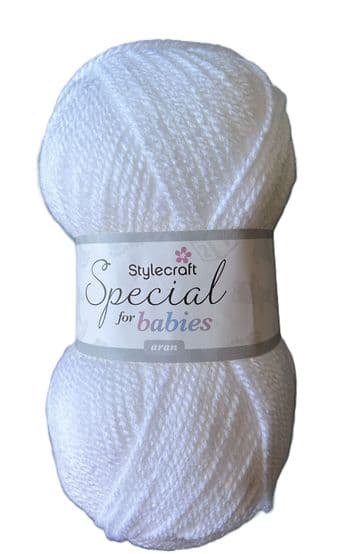 Stylecraft Special for Babies Aran 100g - 1001 Baby White