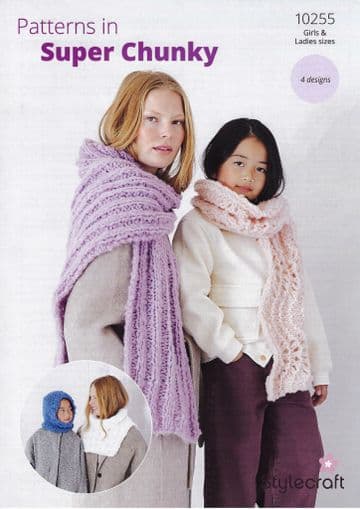 Stylecraft Super Chunky Knitting Pattern - 10255 Ladies & Girls Accessories (4 Designs)