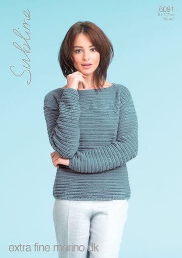 Sublime Extra Fine Merino DK - 6091 Sweaters Knitting Pattern