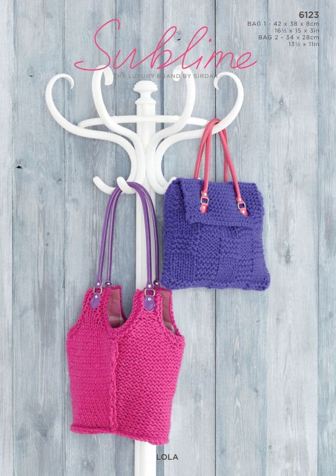 Sublime Lola Super Chunky -  6123 Bags  Knitting Pattern