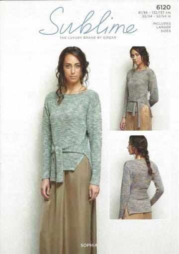 Sublime Sophia Double Knit - 6120 Sweater Knitting Pattern