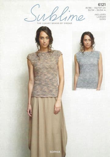 Sublime Sophia Double Knit - 6121 Tops Knitting Pattern
