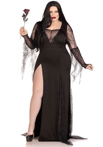 Costume da Sexy Spooky Morticia Taglia Grande | LA87182X