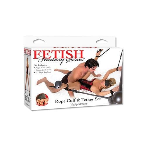 KIT BONDAGE FETISH FANTASY SERIES ROPE CUFF AND TETHER SET