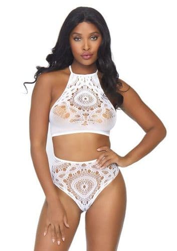 Leg Avenue Completo Intimo 2pz In Pizzo *4 Colori* LA81552