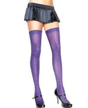 Leg Avenue Parigine Viola A Quadri | LA6307