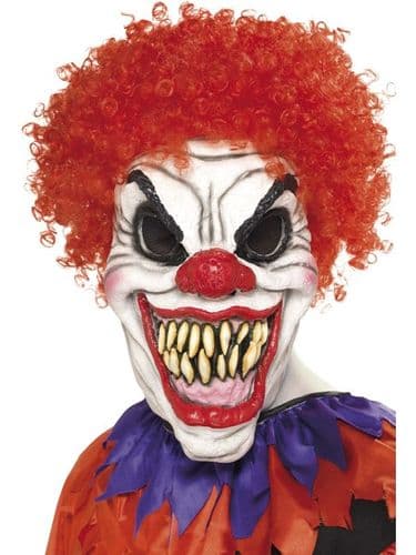 Maschera Da Spaventoso Clown Con Capelli (35710)