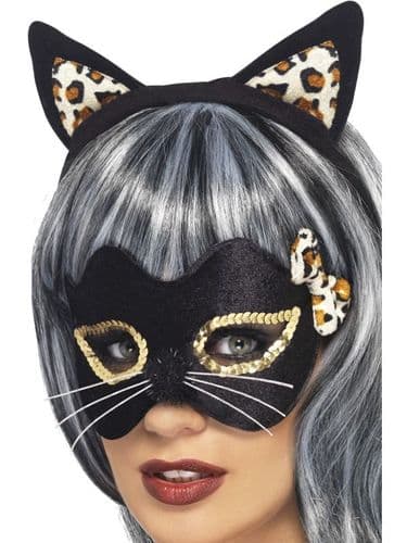 Maschera Occhi E Cerchietto Da Gatta Della Notte (24903)