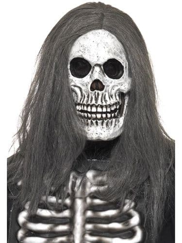 Maschera Scheletro Con Capelli (38201)