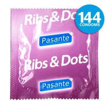PASANTE PROFILATTICI RIBS E DOTS 144 PEZZI