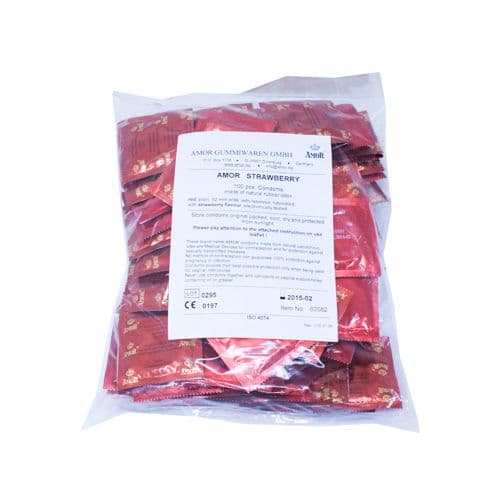 Profilattici ~ Amor Fragola 100pz