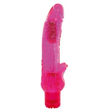VIBRATORE JAMMY JELLY FLAME GLITTER PINK