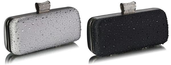OSDUE Pochette Donna - Argento Cerionia Borsa con Catena Clutch