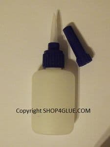 50ml bottle and long nozzle cap for adhesives and glues, also for most solvents, alcohol, paint etc