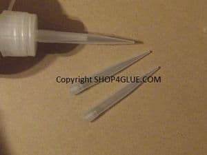 Applicator nozzles extender tips for larger bottles of glue pack of 3