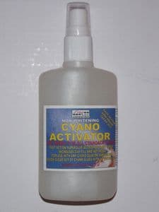 Cyanoacrylate accelerator, Superglue activator, cyano kicker 100ml bottle for all brands of instant adhesive by FiveStar StarLoc adhesives Powerfull cyanoacrylate activator spray pump for use on all brands of cyano glue ( superglue adhesive ),this product will force instant cure and increase gap filling ability with any superglue type adhesive