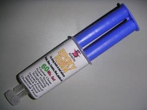 Epoxy resin syringe glue adhesive slow set 60 min solvent free industrial bond 30g twin set