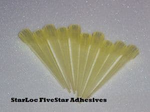 Glue nozzle applicator micro tips for adhesives and glues, designed for use with cyano superglue, Specialy designed non clog glue nozzle extender tips, they push onto the end of your bottle and give a precise micro nozzle that is highly resistant