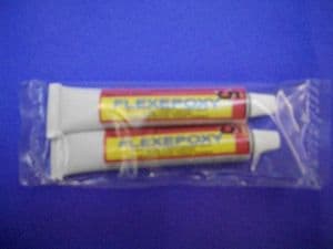 Flex-Epoxy toughened epoxy resin adhesive glue impact resistant black plastic metal high strength