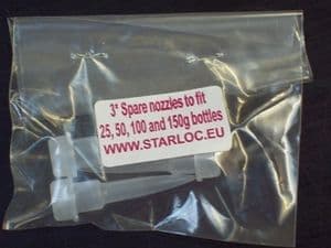 Pack of 3 nozzles, internal part of cap for our glue bottles