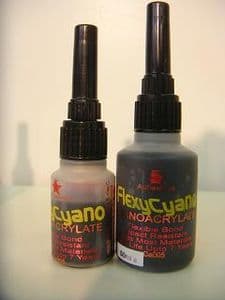 Tyre Glue ` Flexy Cyano ` Rubber toughened cyanoacrylate super glue for model car tyres rubber