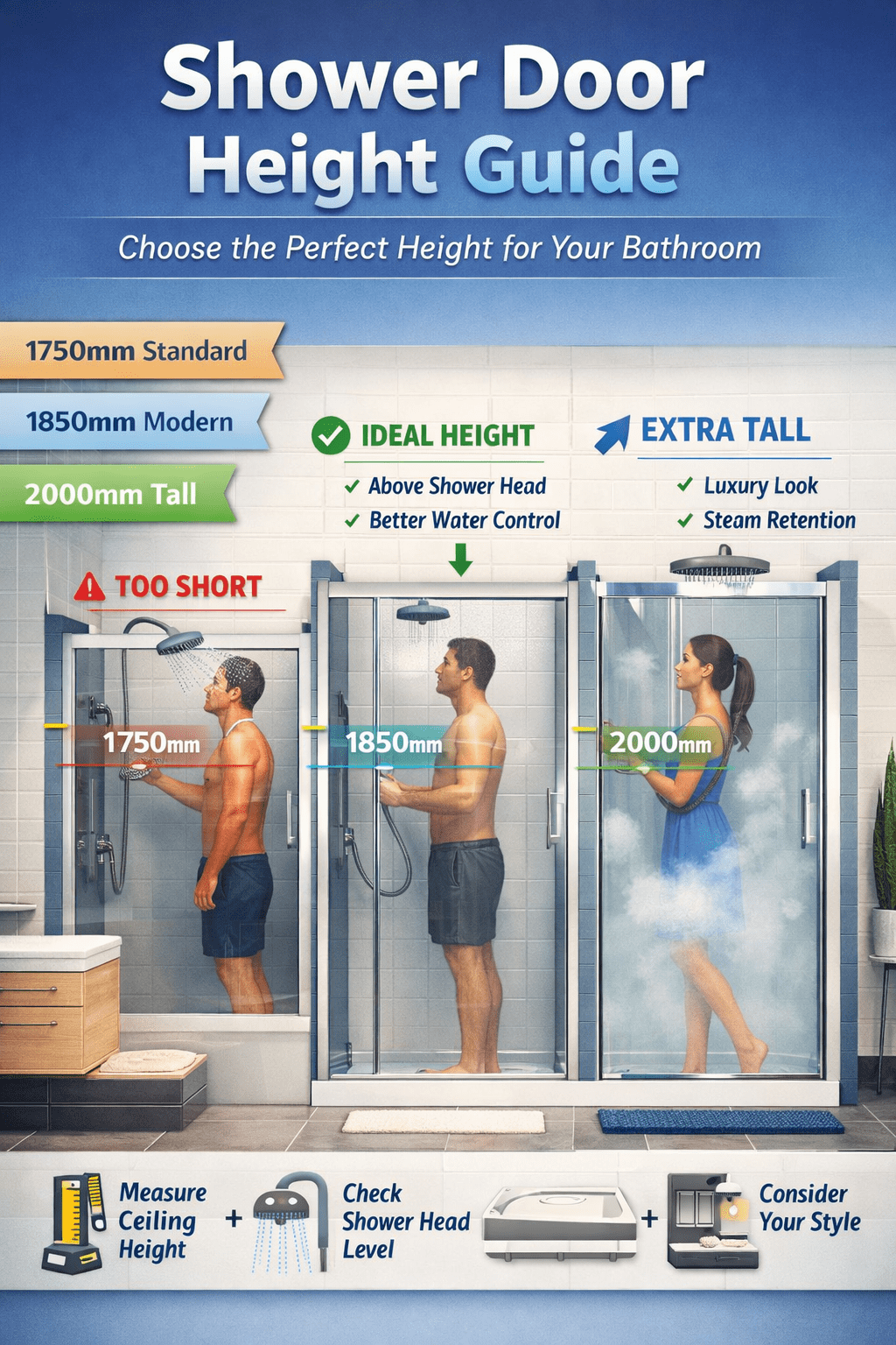 Why the Height of a Shower Door Matters — And How to Choose the Right Height