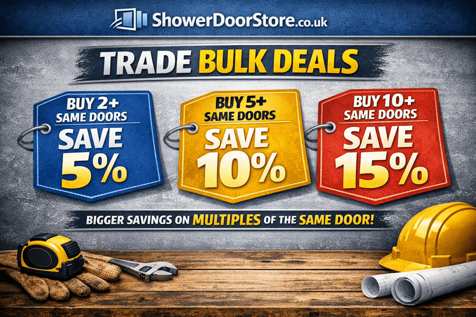 Introducing Trade Bulk Deals: Save 5%, 10% & 15% on Multi‑Buy Shower Doors