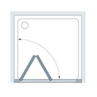 750MM SEMI-FRAMELESS BI-FOLD SHOWER DOOR (WHITE)