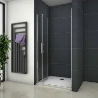 Crown 1000mm Bi Fold Shower Door Frameless