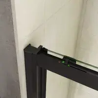 Crown 1200mm Sliding Shower Door – Black Frame, 8mm Toughened Glass | Shower Door Store