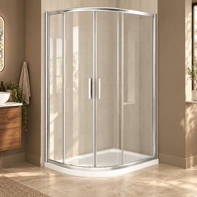 Crown 1200mm x 800mm Offset Quadrant Corner Shower Enclosure