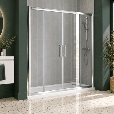 Crown 1400mm Double Sliding Shower Door