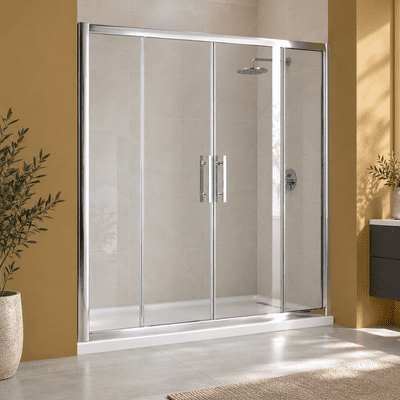 Crown 1700mm Double Sliding Shower Door