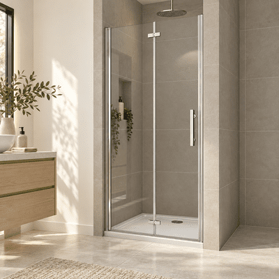 Crown 700mm Bi Fold Shower Door Frameless