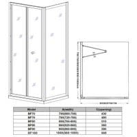 Crown 700mm Bifold Shower Door