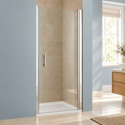 Crown 700mm Frameless Hinged Shower Door