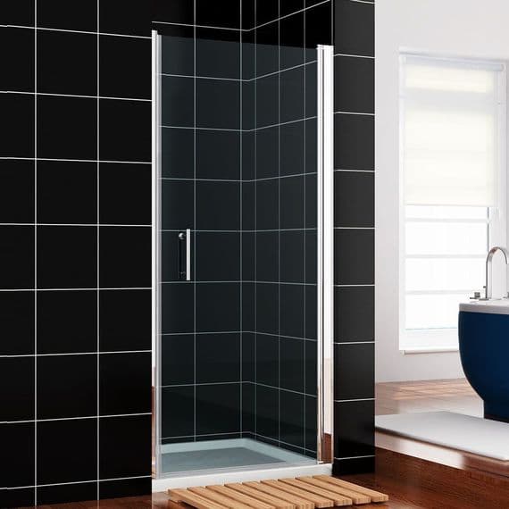 Crown 760mm Frameless Hinged Shower Door