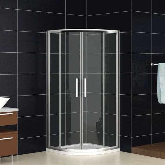 Crown 900mm Quadrant Shower Enclosure  Sliding Doors  6mm Glass

