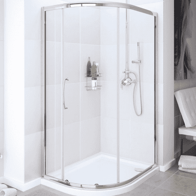 Lakes Classic Offset Quadrant Shower Enclosure 900 x 760 Single Door