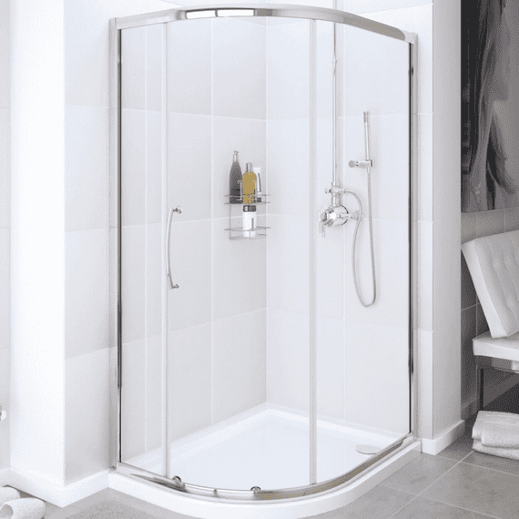 Lakes Classic Offset Quadrant Shower Enclosure 900 x 760 Single Door